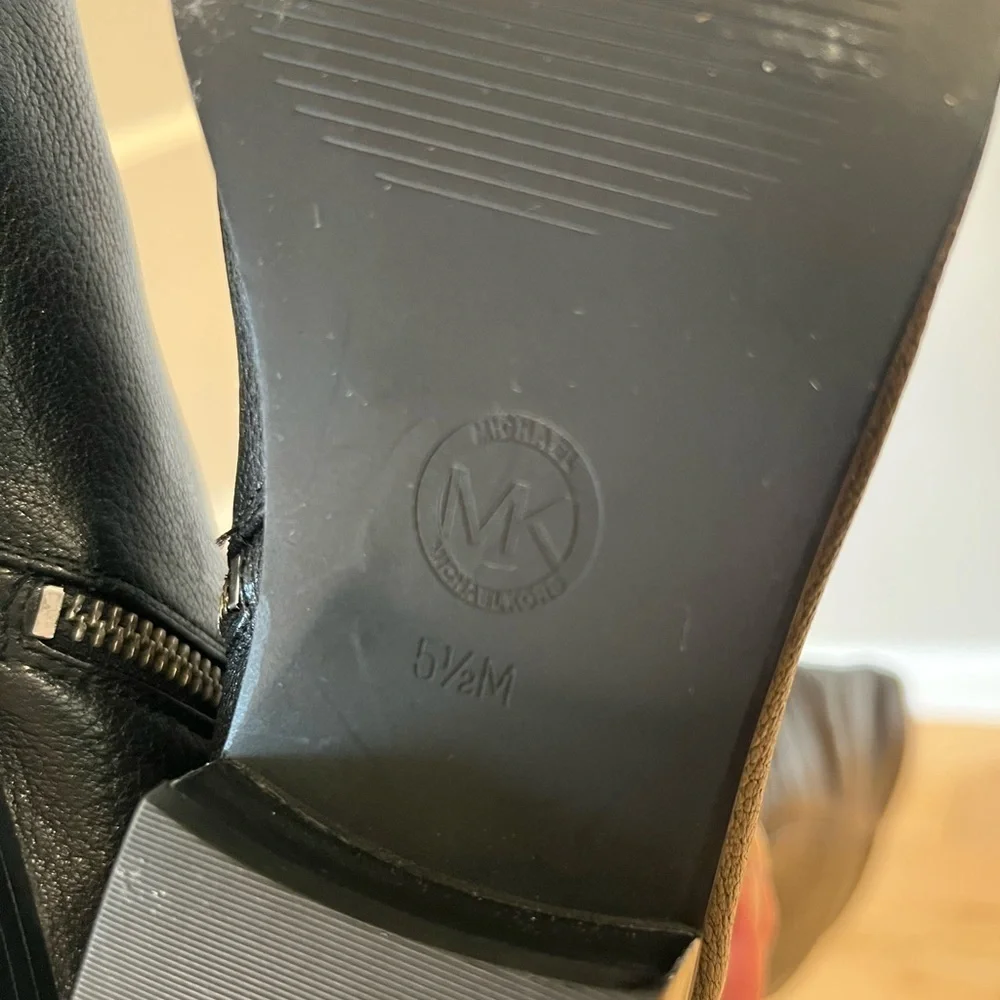 Michael Michael Kors black pebbled leather over the knee knee high boots 5.5 - Picture 12 of 16